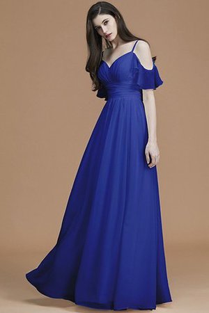 Normale Taille Prinzessin Spaghetti Träger A Linie Bodenlanges Brautjungfernkleid - Bild 31