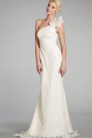 Moderno Vestido de Novia de Corte Recto en Encaje de Cola Barriba de Natural - Foto 1