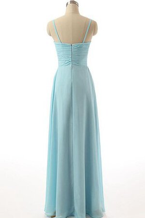 Robe demoiselle d'honneur naturel plissage avec zip manche nulle longueur au ras du sol - Photo 2
