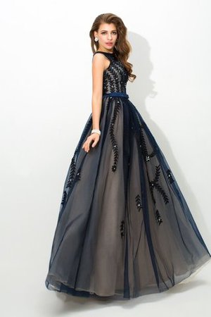 Ärmelloses Reißverschluss Bodenlanges Formelles Bezauberndes Ballkleid - Bild 3