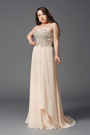 Chiffon Sweep train Sexy Anständiges Ballkleid ohne Ärmeln - Bild 4