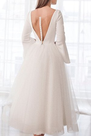 Abito da sposa favola squisito moderno con maniche lunghe in raso mini - Foto 3