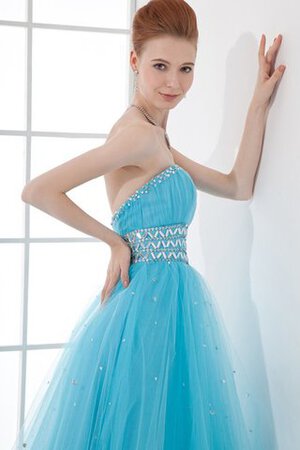 Robe de quinceanera avec sans manches avec perle ligne a - Photo 6