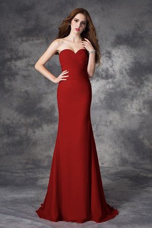 Robe demoiselle d'honneur longue naturel de sirène avec chiffon ruché - Photo 23