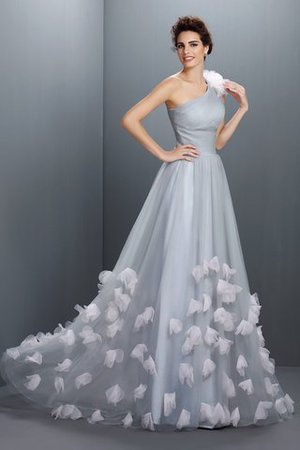 Normale Taille ein Schulterfreies Prinzessin Sittsames Abendkleid mit Blume - Bild 1