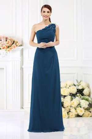 One Schulter Enges Ärmelloses Anständiges Brautjungfernkleid mit Reißverschluss - Bild 8
