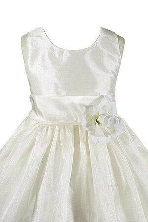 Robe de cortège enfant col u profond manche nulle avec fleurs ligne a - Photo 2
