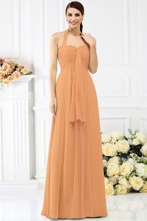 Robe demoiselle d'honneur plissage longue avec sans manches de dos nu en chiffon - Photo 20