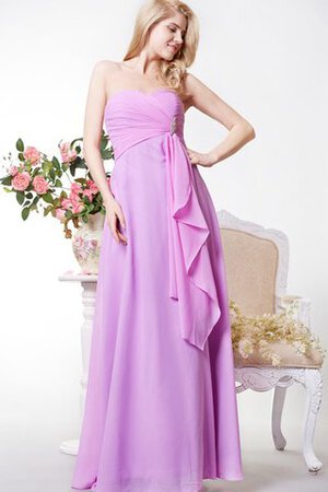 Robe demoiselle d'honneur facile en chiffon de lotus avec zip ruché - Photo 1