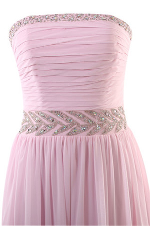 Chiffon Garten A-Linie Halle Dom Ballkleid mit Reißverschluss - Bild 2