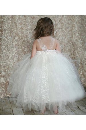 Robe de cortège enfant avec perle de mode de bal avec gradins en tulle ceinture - Photo 4