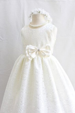 Robe de cortège enfant plissage naturel avec sans manches de lotus avec nœud à boucles - Photo 3