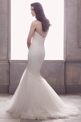 Kirche keine Taille Halle Meerjungfrau romantisches bodenlanges Brautkleid - Bild 2
