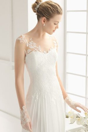 Garten keine Taille durchsichtige Rücken gesticktes langes romantisches Brautkleid - Bild 3