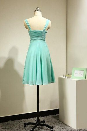 Ärmelloses a linie knielanges mini Brautjungfernkleid mit Plissierungen - Bild 3