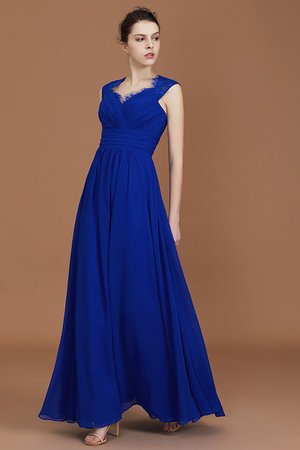 Engelhaft Chiffon Herz-Ausschnitt A-Line Bodenlanges Brautjungfernkleid - Bild 3