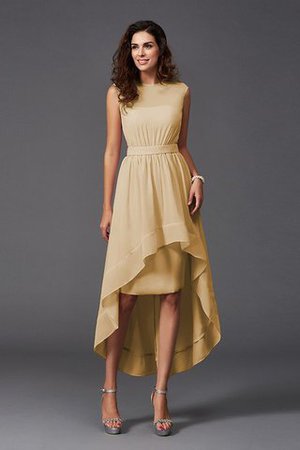 Normale Taille Reißverschluss Prinzessin A Linie Brautjungfernkleid mit Schleife - Bild 6