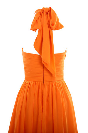 Ärmellos Chiffon Etui trägerlos ausgefallenes konservatives Abendkleid - Bild 8