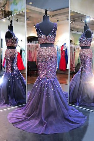 Halle Blendend Meerjungfrau Stil Romantisches Ballkleid aus Satin - Bild 2