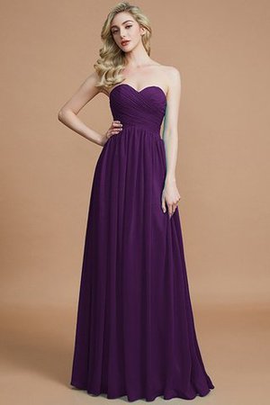 Herz-Ausschnitt Chiffon Ärmelloses Normale Taille Brautjungfernkleid mit hoher Tailler - Bild 18