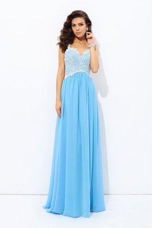 Ärmelloses Anständiges Bodenlanges Ballkleid mit Reißverschluss mit Bordüre - Bild 1