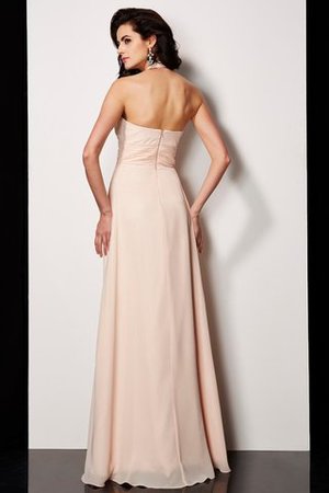 Robe de soirée naturel longue plissé en chiffon avec sans manches - Photo 2