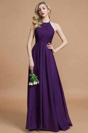 Natürliche Taile Prinzessin Reißverschluss Gerüschtes Bodenlanges Brautjungfernkleid - Bild 18