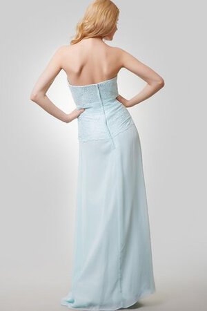 Robe demoiselle d'honneur romantique ceinture fermeutre eclair avec ruban avec sans manches - Photo 3
