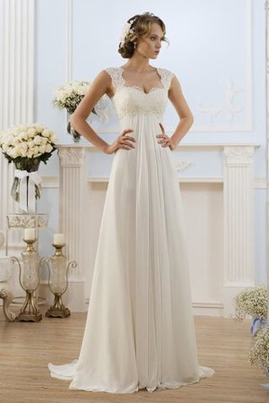 Robe de mariée romantique nature distinguee avec manche épeules enveloppants avec perle - Photo 1