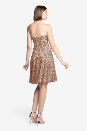 Elegante Vestido de Dama de Honor de Corte-A de Escote sin tirantes de Corto - Foto 2
