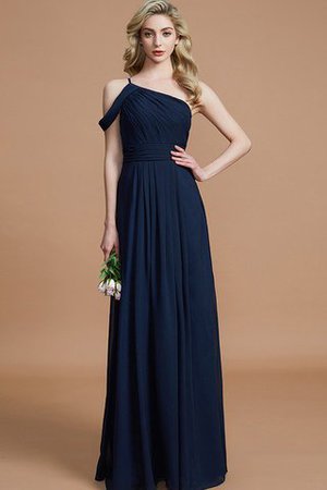 A-Linie Ein Schulterfreies Prinzessin Bodenlanges Brautjungfernkleid aus Chiffon - Bild 6