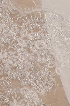 Duchesse-Linie Spitze Perlenbesetztes zeitloses Ärmellos romantisches Brautkleid - Bild 6
