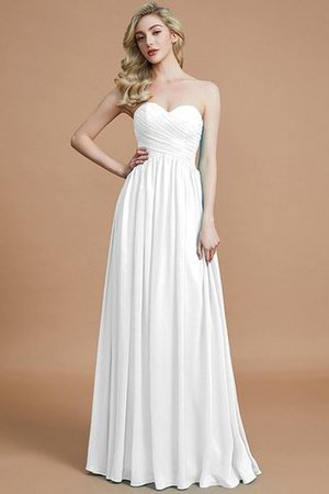 Herz-Ausschnitt Chiffon Ärmelloses Normale Taille Brautjungfernkleid mit hoher Tailler - Bild 34