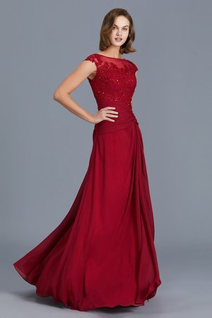 Etui Faszinierend Normale Taille Schaufel-Ausschnitt Bodenlanges Brautmutterkleid - Bild 6