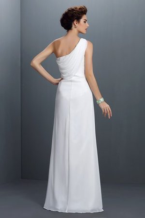 Robe de bal naturel longue avec chiffon jusqu'au sol d'épaule asymétrique - Photo 2