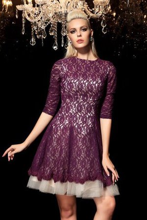 Ärmelloses A-Linie Prinzessin Kurzes Cocktailkleid mit Halben Ärmeln - Bild 1