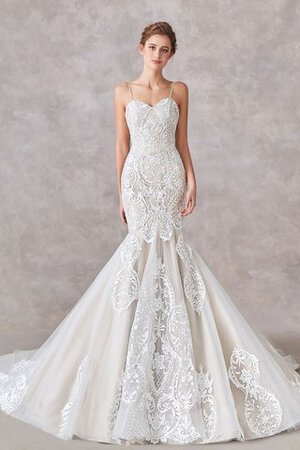 Satin Brillant Stilvolles Glamouröses Brautkleid mit Stickerei - Bild 2