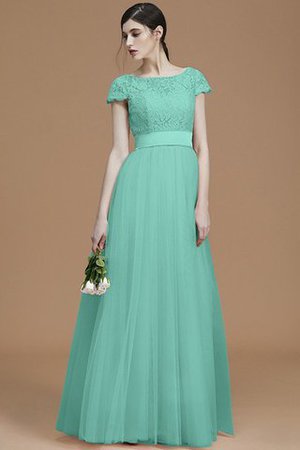 A Linie Prinzessin Normale Taille Brautjungfernkleid mit Schleife mit Gürtel - Bild 18