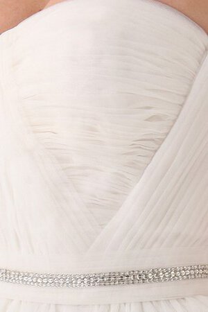 Robe de mariée plissage avec ruban en organza ceinture en étoffe avec sans manches - Photo 4