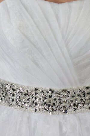 A-Line Ärmellos trägerloser Ausschnitt natürliche Taile Brautkleid mit Schmetterlingsknoten - Bild 3