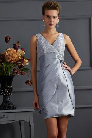 Abito mamma Sposa Cerniera V-Scollo Alta Vita con Giacca in Taffeta - Foto 3