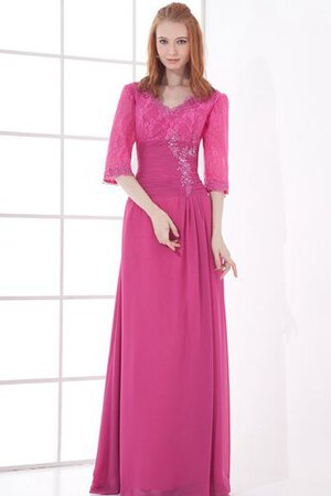 Enges V-Ausschnitt langes Elegantes Abendkleid - Bild 3