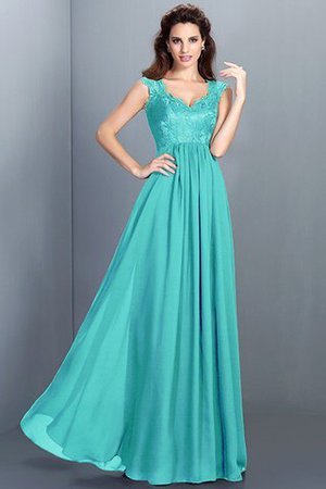 Robe demoiselle d'honneur longue naturel manche nulle jusqu'au sol de princesse - Photo 15