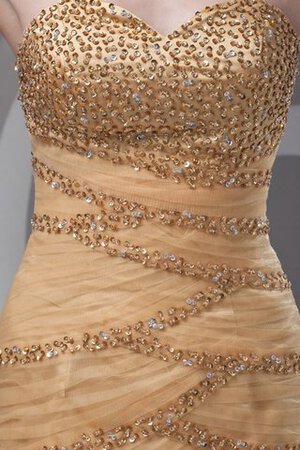Herz-Ausschnitt A-Linie knöchellanges Abendkleid mit Kristall - Bild 3