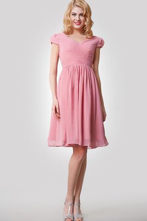 Elegante Vestido de Dama de Honor de Volantes Adorno de Manga tapada de Criss Cross - Foto 1