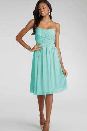 Robe demoiselle d'honneur courte ruché croisade de bustier en chiffon - Photo 25