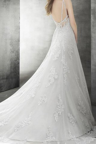 Robe de mariée sexy manche nulle ligne a avec perle décolleté dans le dos - Photo 2