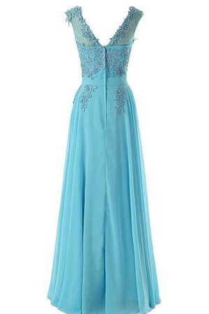 Robe demoiselle d'honneur avec chiffon fermeutre eclair avec fleurs decoration en fleur ligne a - Photo 3