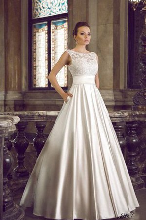 Abito da Sposa in Pizzo Elegante in pizzo con Piega Allacciato A-Line - Foto 1
