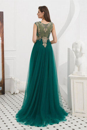 Verlockend Satin Stilvolles Bodenlanges Ballkleid mit Kristall - Bild 4